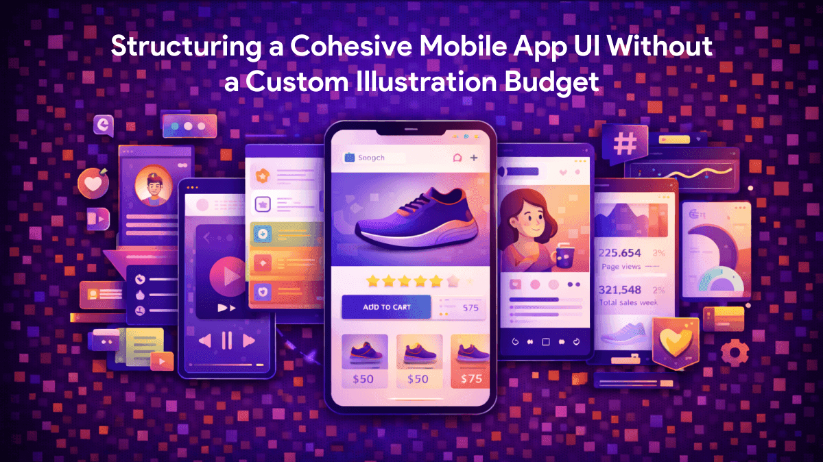 Structuring a Cohesive Mobile App UI Without a Custom Illustration Budget