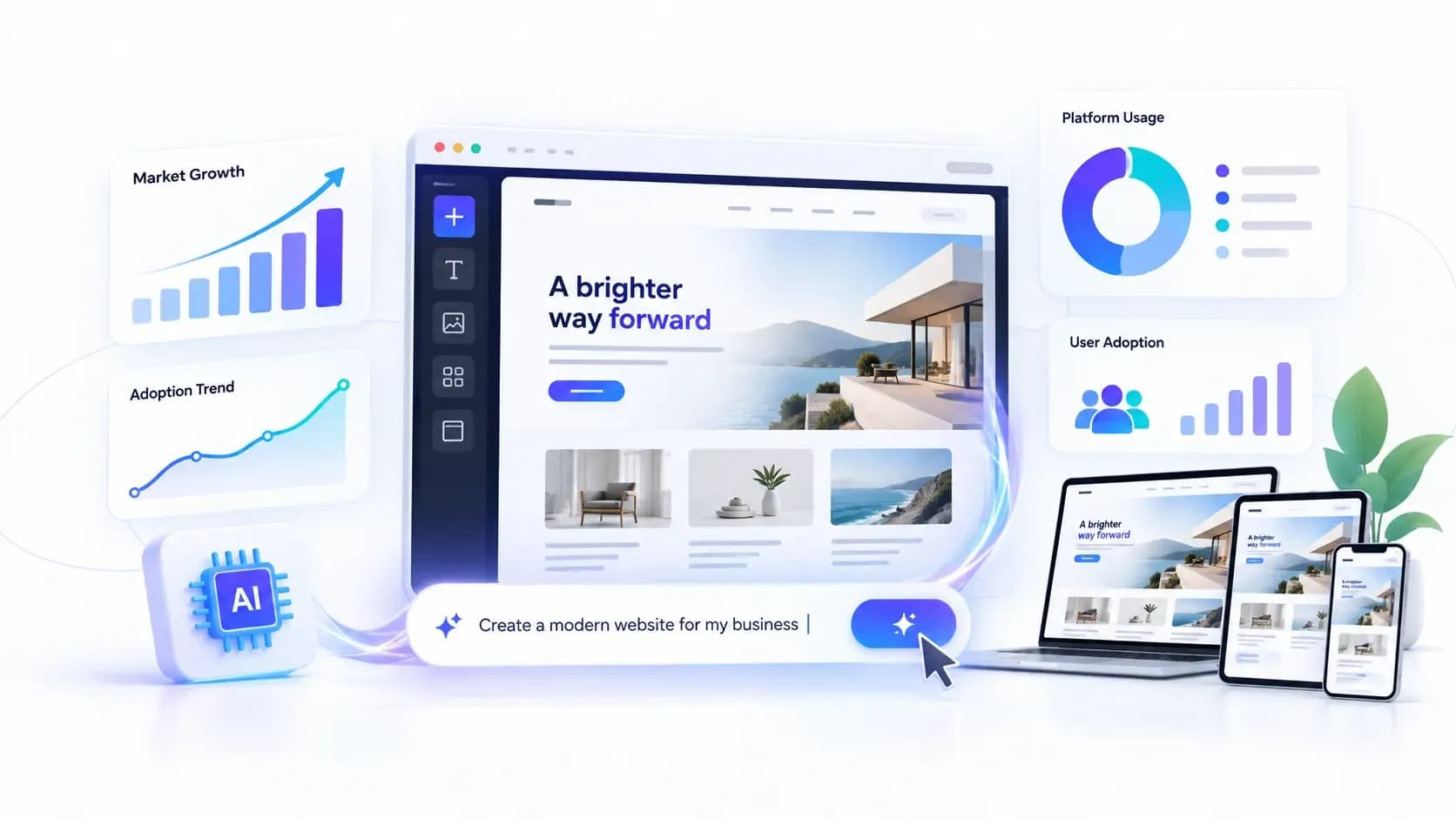 AI Website Builder Market Share and Statistics 2026: Adoption, Growth and Leading Platforms