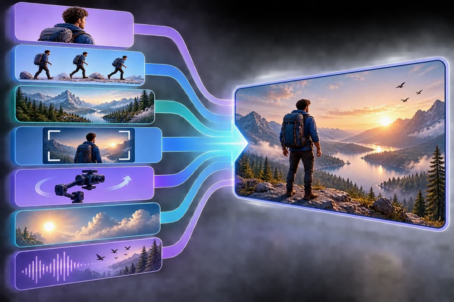 Anatomy of an AI video prompt with subject action camera lighting continuity and audio