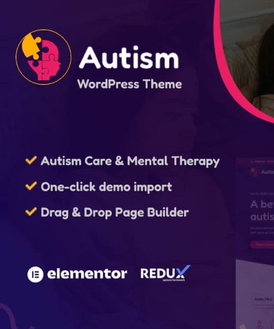 Autism - Autistic Children Care WordPress Theme + RTL