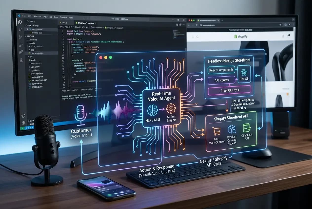 How to Integrate Real-Time Voice AI Agents into Headless Next.js & Shopify Storefronts